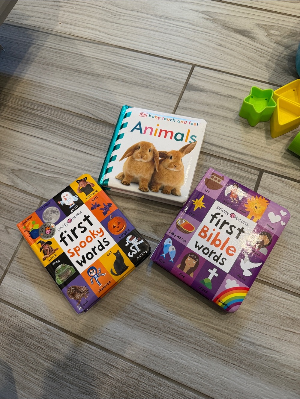 DK Baby Touch and Feel Animals Board Book - White and Teal
